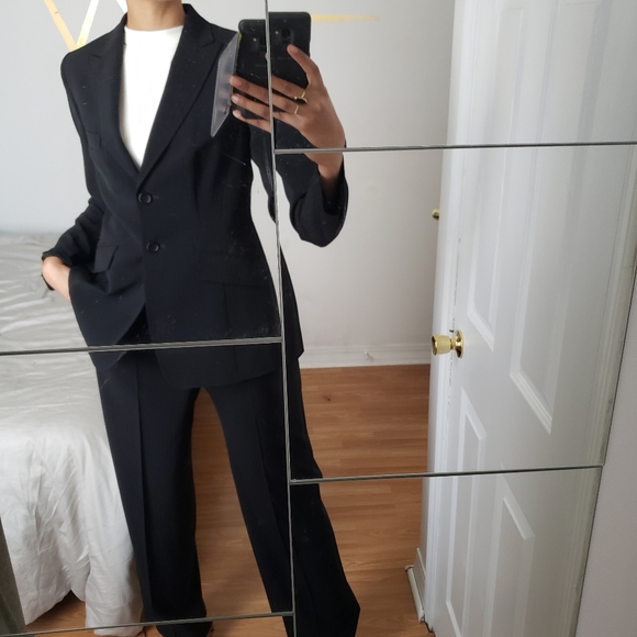 Gerard Darel black on black pinstripe suit - Picture 3 of 6